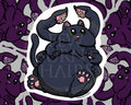 Dungeons and Dragons tabletop role-playing games displacer beast sticker for fantasy or whimsical players that enjoy cute and chubby creatures