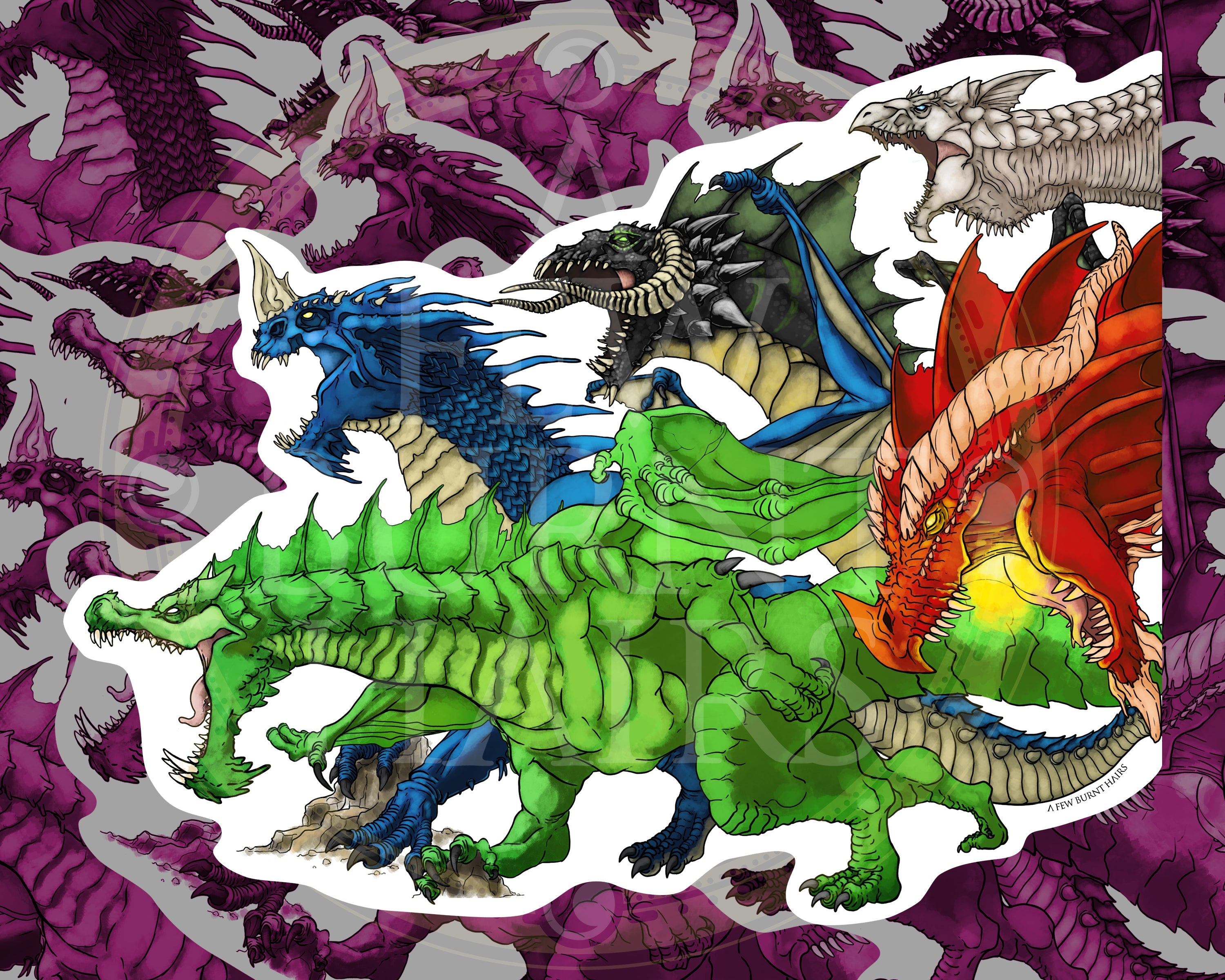 Chromatic Dragons Sticker